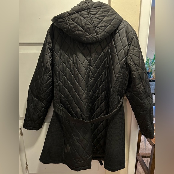 Nine West Plus Belted Hooded Puffer Jacket - Picture 3 of 4